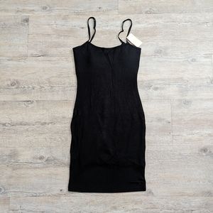 Popilush Classic Black Slip Dress with Spaghetti Straps